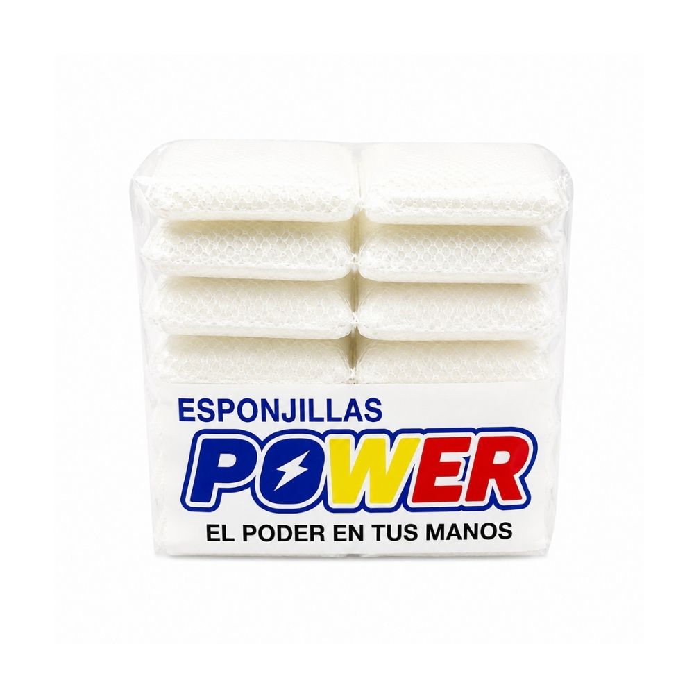 ESPONJA MALLA 7-10 BLANCA POWER PAQUETE X12