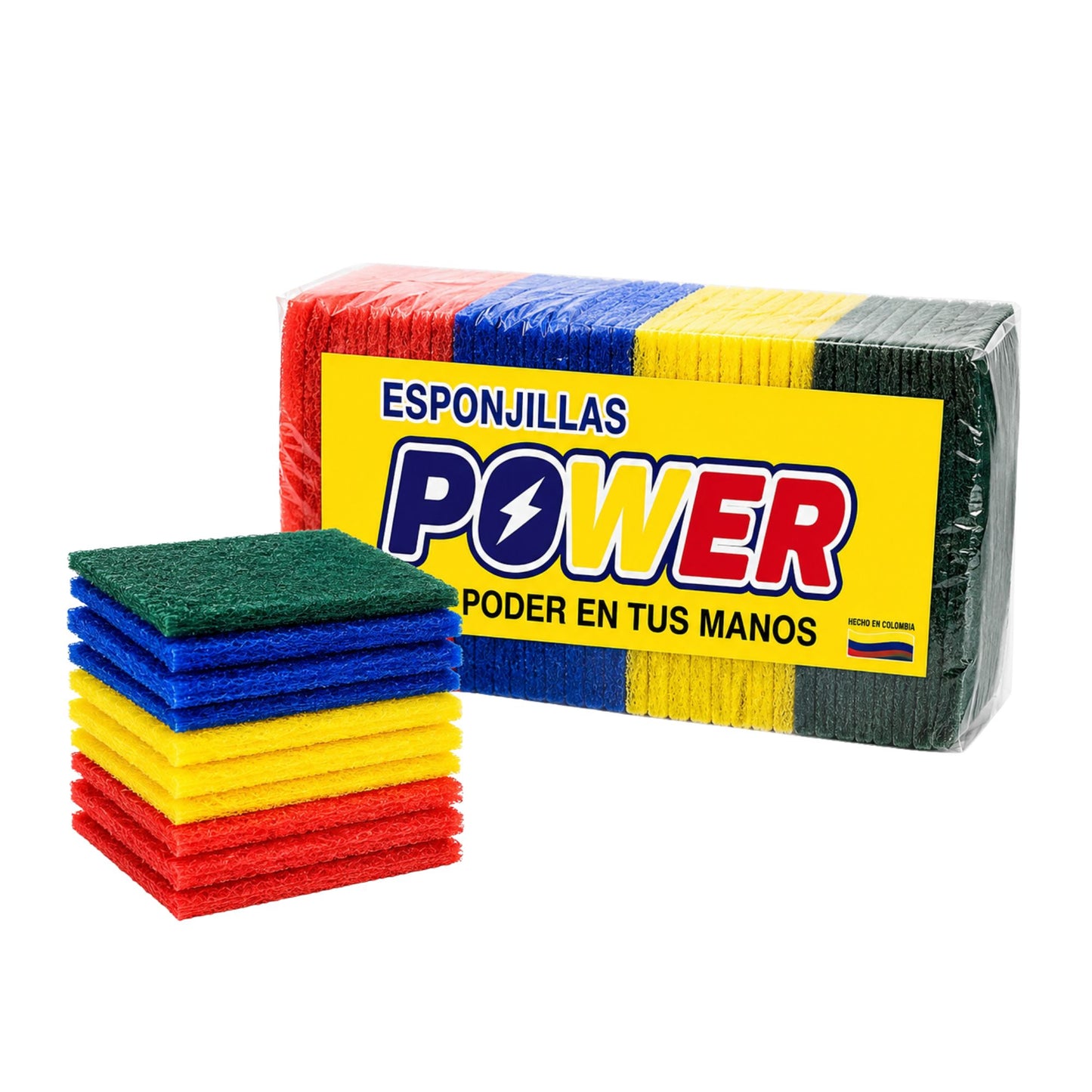 ESPONJILLA SABRA COLORES POWER PAQUETE X36