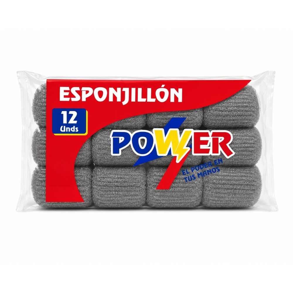 ESPONJILLÓN BRILLO POWER PAQUETE X12