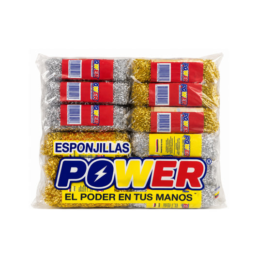 ESPONJA ORO PLATA POWER PAQUETE X12