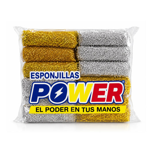 ESPONJA ORO PLATA ECO POWER PAQUETE X12