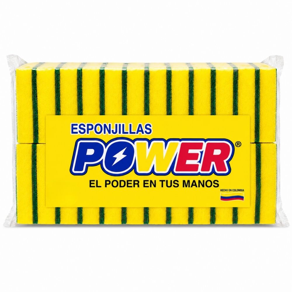 ESPONJA DOBLE USO POWER PAQUETE X24