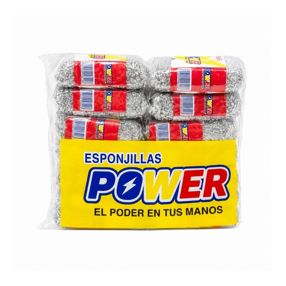 ESPONJA PLATA POWER PAQUETE X12