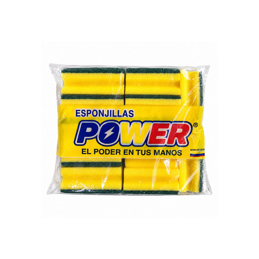 ESPONJA DOBLE USO SALVA UÑAS POWER PAQUETE X12