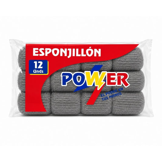 ESPONJILLÓN BRILLO POWER PAQUETE X12