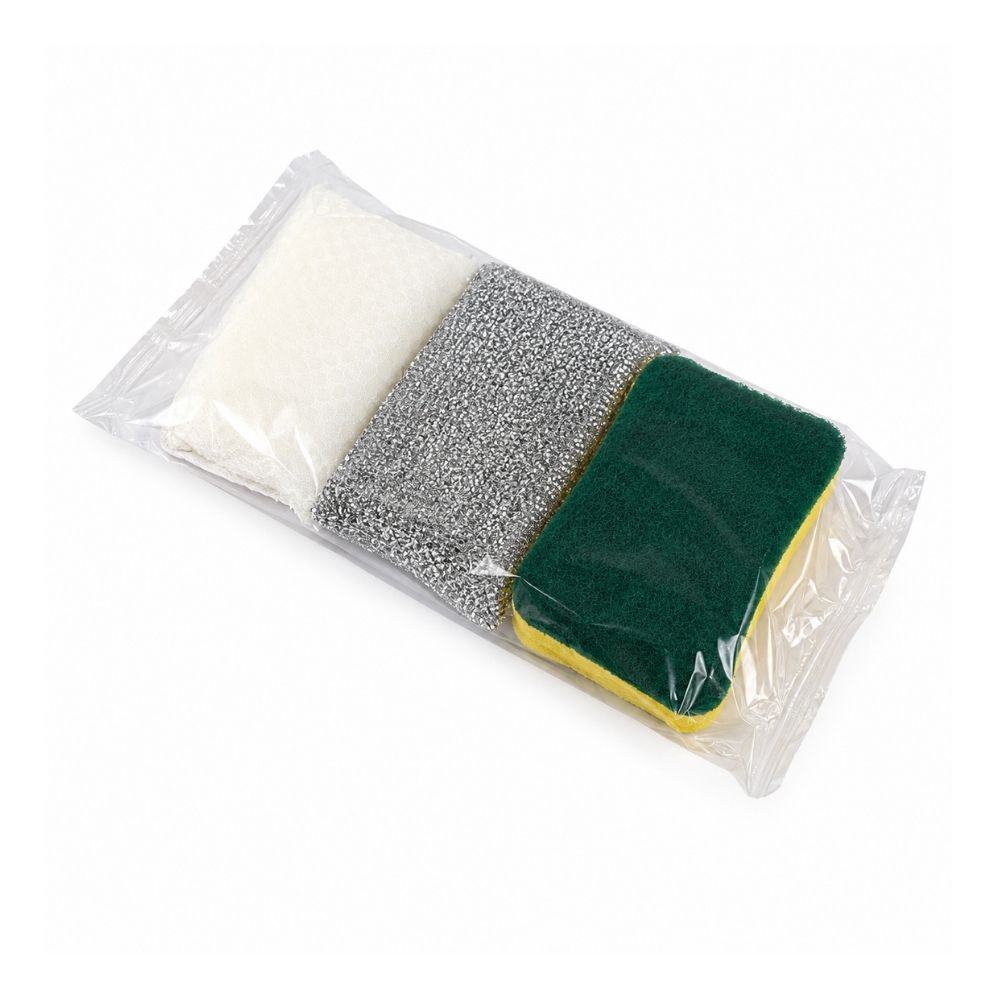 KIT #4 ESPONJILLA MALLA + ESPONJILLA ORO PLATA + ESPONJILLA DOBLE USOS
