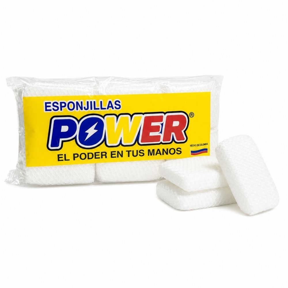 ESPONJA MALLA POWER SENCILLA X2 PAQUETE X12
